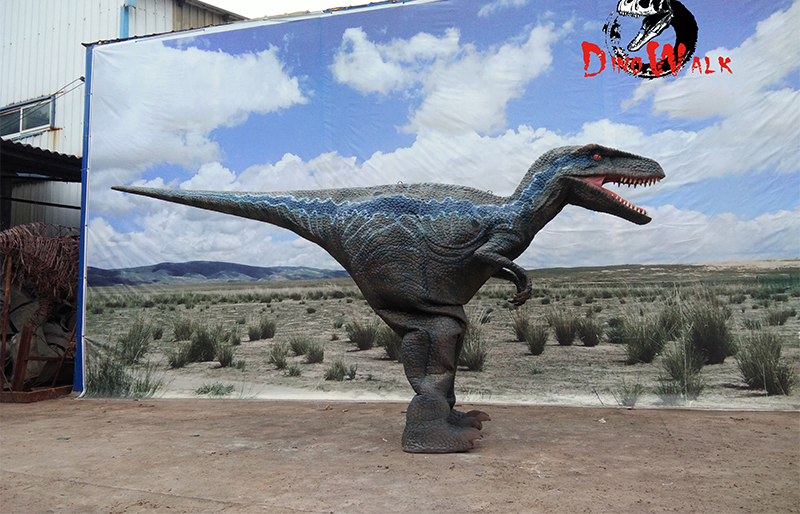 Hidden legs animatronic velociraptor dinosaur costume