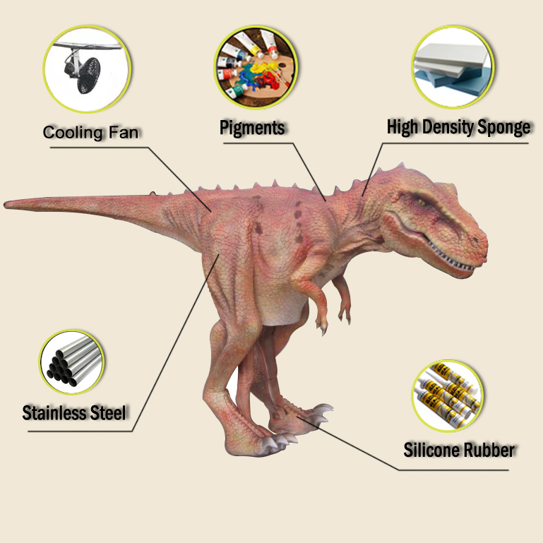 high quality walking with animatronic dinosaur suit