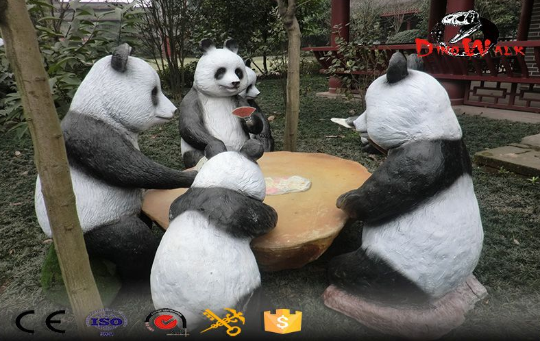 Outdoor Fiberglass Statue Pandas