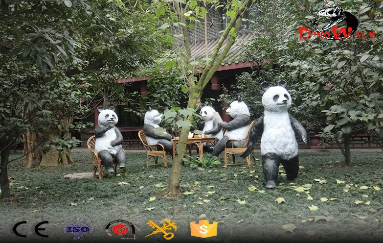 Outdoor Fiberglass Statue Pandas