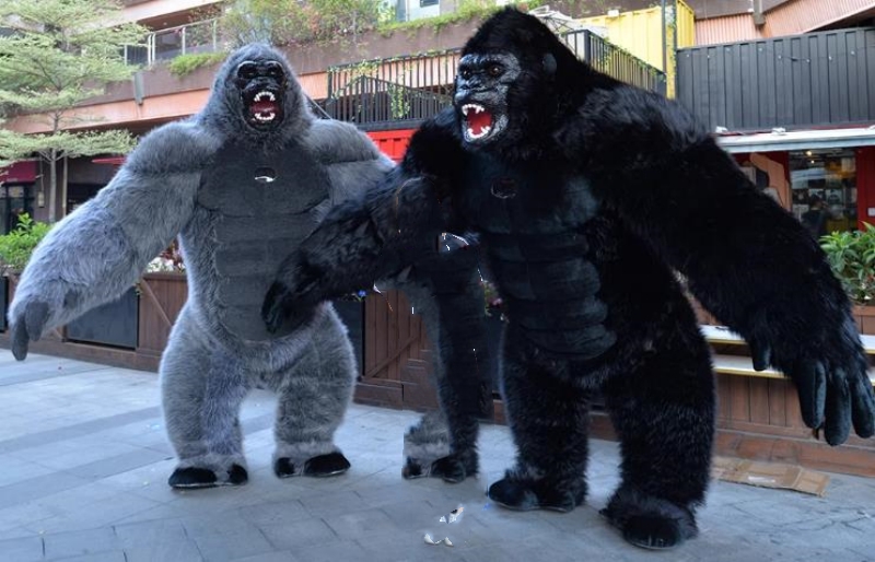 2.6m giant walking inflatable king kong mascot costume prop for events