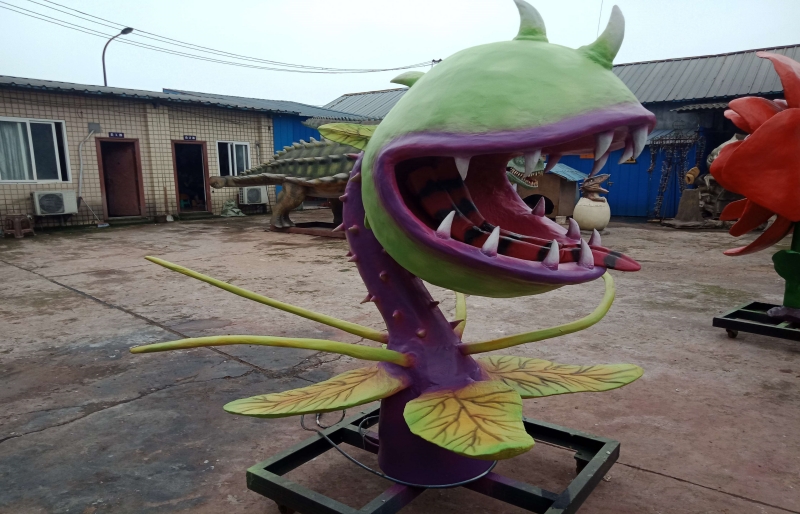 Giant magic realistic animatronic flower moving plants for theme decoration