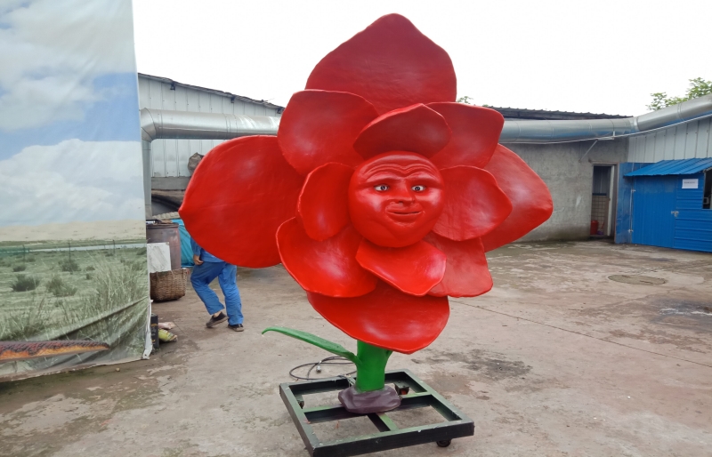 Giant magic realistic animatronic flower moving plants for theme decoration