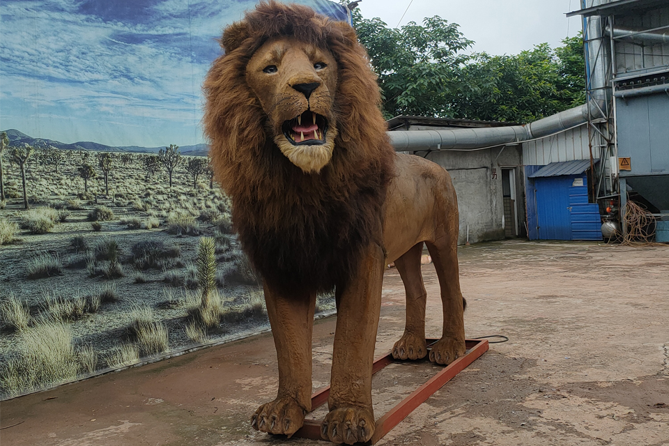 Life Size Animatronic Lion Simulation Animals