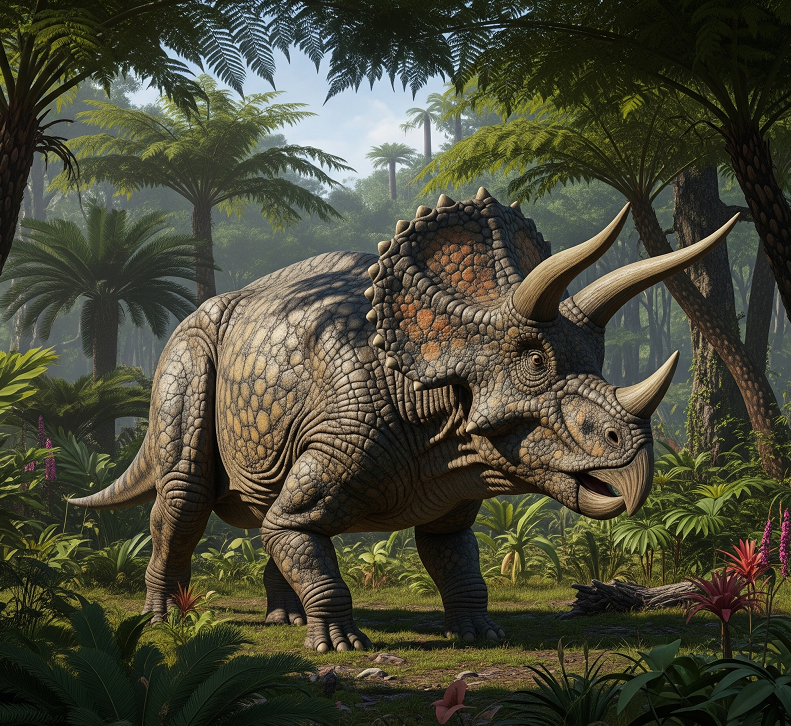 animatronic dinosaur simulation real lifesize model Triceratops