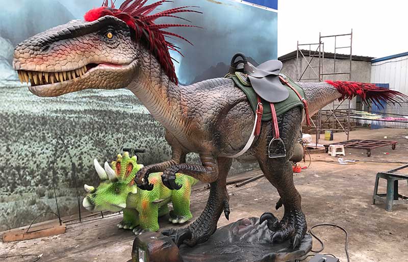 hot sale animatronic Dinosaur Rides velociraptor ride