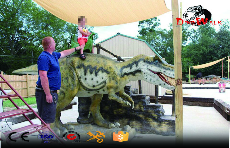 Amusement park T-Rex dinosaur ride for entertainment