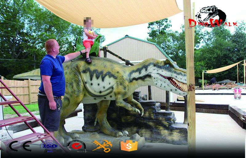 Amusement park T-Rex dinosaur ride for entertainment