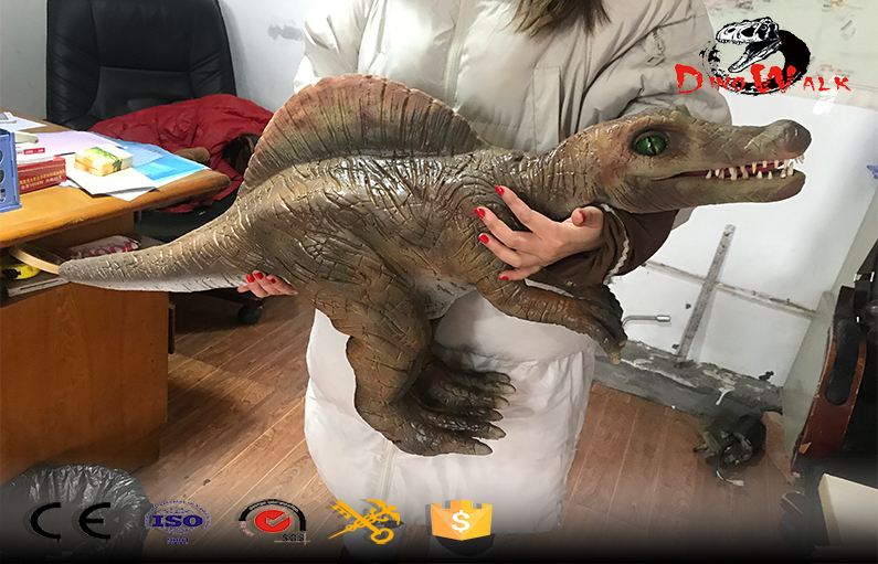 hand operated baby dinosaur puppet Spinosaurus model
