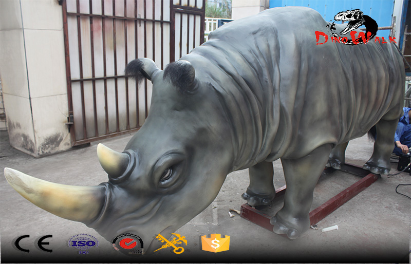 animal simulation series fiberglass rhino for out door decoration animal simulation series fiberglass rhino for out door decoration