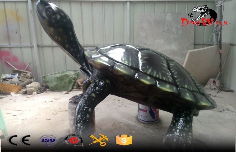 out door fiberglass made big tortoise display for park