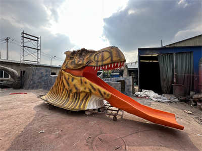 amusement park fiberglass dinosaur slide for sale