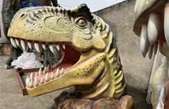 Amusement Photo Taking Fiberglass Dinosaur Head for Sale