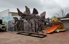 Custom artificial Stegosaurus skeleton sculpture