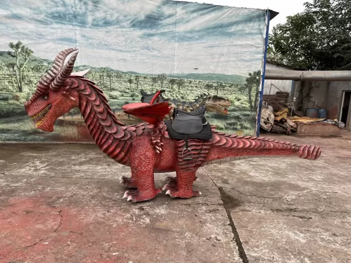 Entertainment animatronic walking dragon ride model for sale