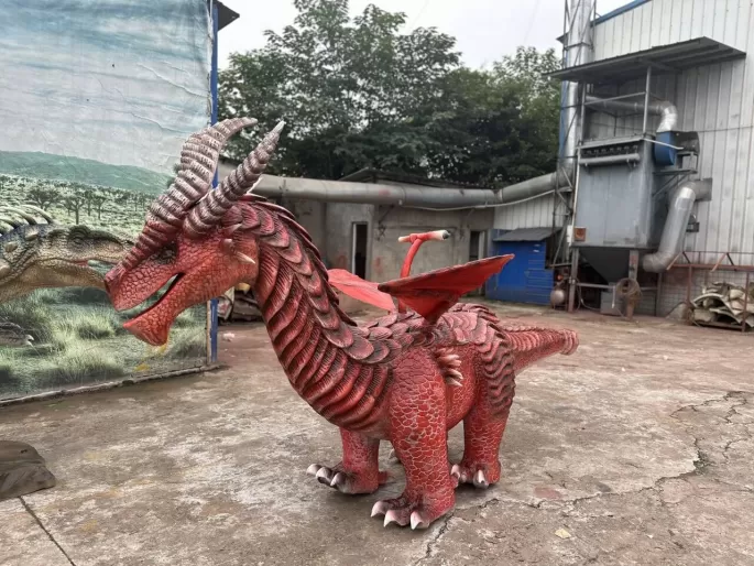 Entertainment animatronic walking dragon ride model for sale