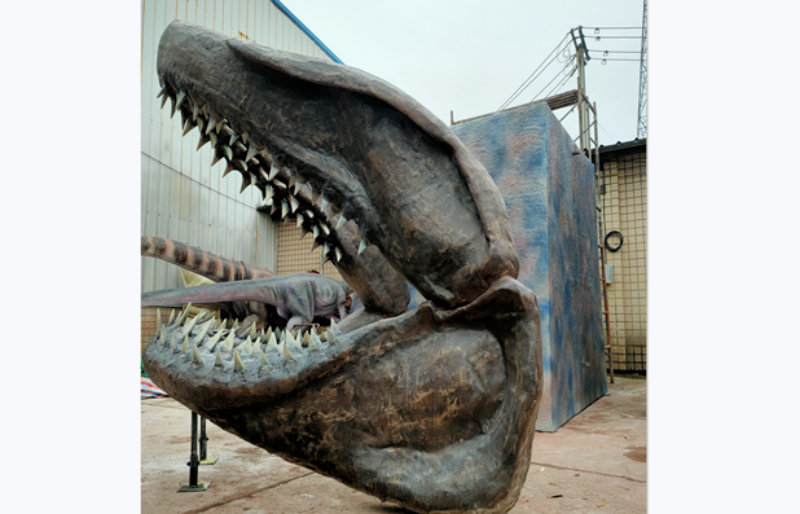 High simulation artificial fiberglass Megamouth shark skeleton sculpture model